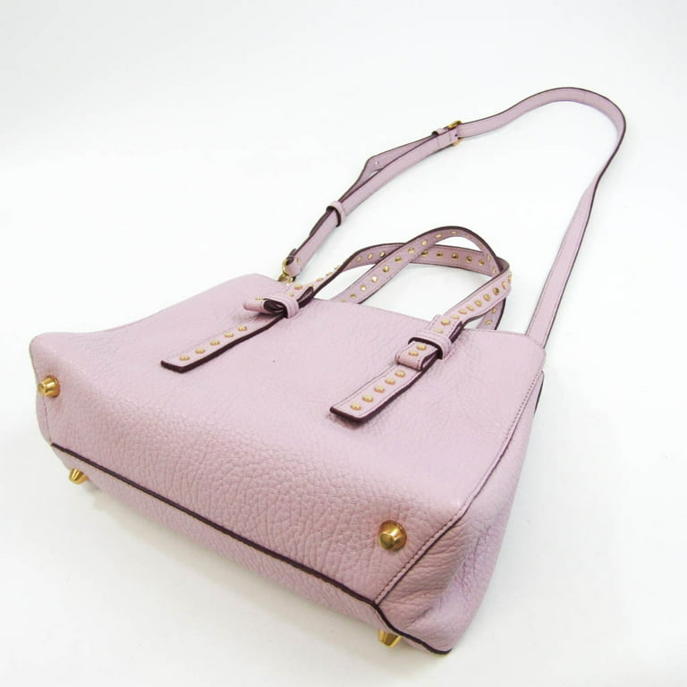 Pre-Owned Marc Jacobs M0011998 Women's Leather Studded Handbag,Shoulder Bag  Light Purple (Good)