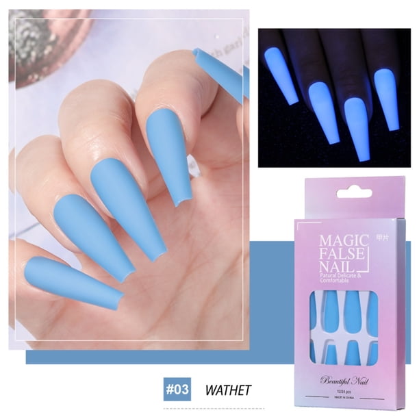 Ganfancp Pegatinas de Uñas Luminosas Pegatinas de Uñas Postizas Pegatinas de Gelatina Pegatinas de Uñas Postizas Ofertas Del Día Liquidación 1 Caja de Recortes de Uñas