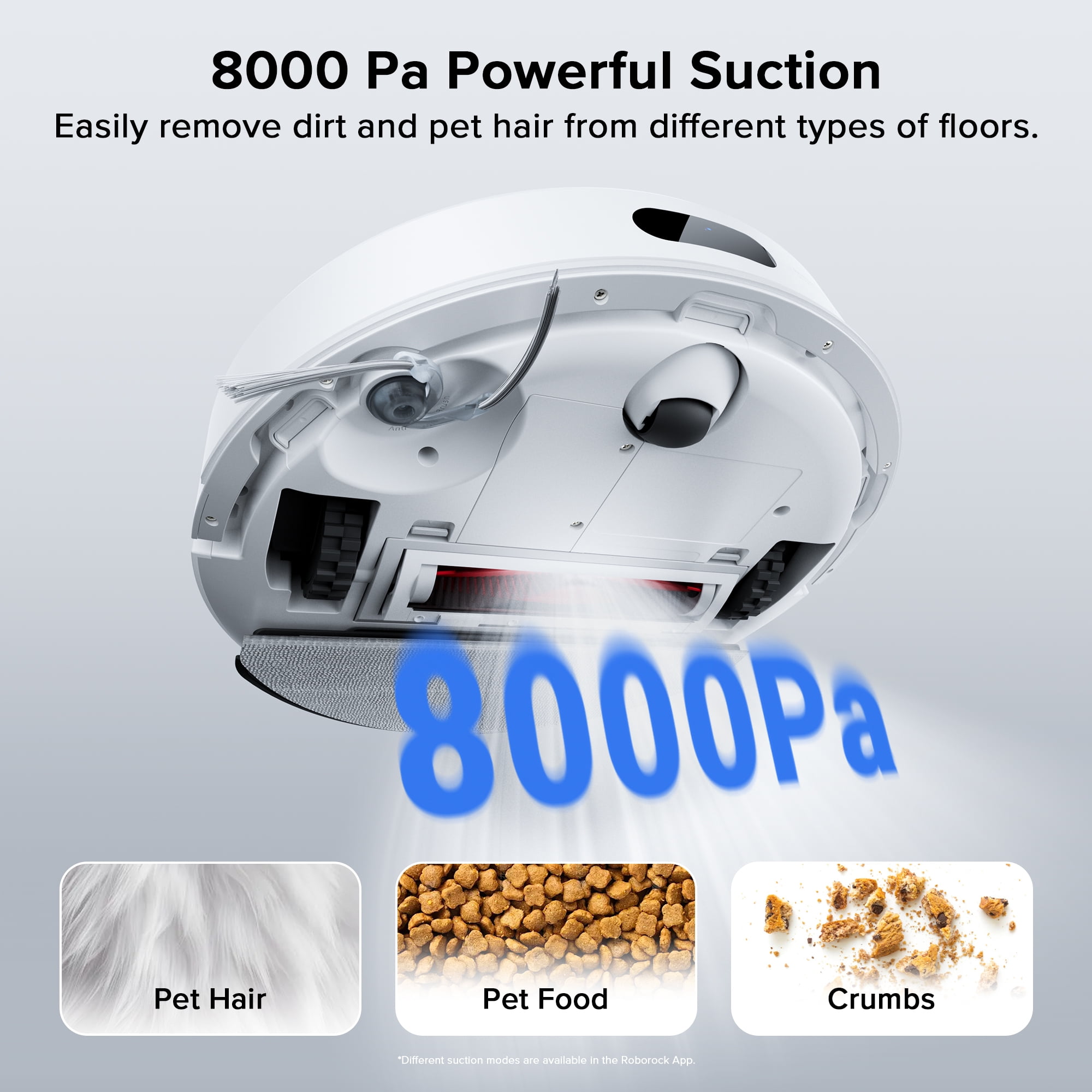 Roborock Q7 series Robot Vacuum and Mop Combo (Q7 L5), 8,000Pa Suction, Upgraded from Q5 Pro, Dual Anti-Tangle System, LiDAR Navigation, No-Go Zones, Self-Charging Robotic Vacuum Cleaner, White