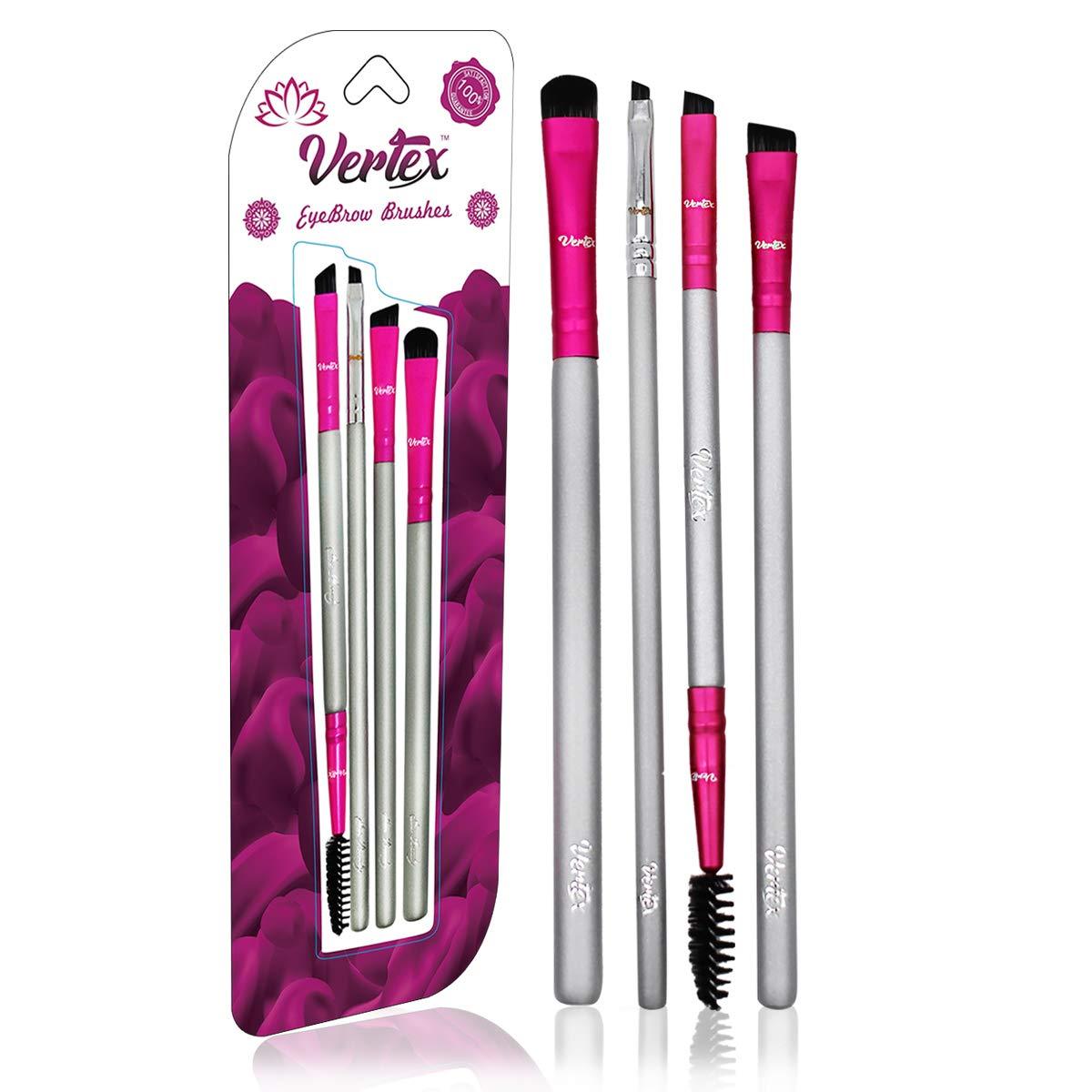 Vertex Beauty Eyebrow Brush Set Expert Eyebrow Brushes 4 Piece