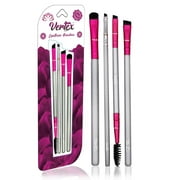 Vertex Beauty - Eyebrow Brush Set - Expert Eyebrow Brushes - 4 Piece Set - Effortlessly Blend & Fill Eyebrows, Create Perfectly Symmetrical Brows, Made From Premium Synthetic Hair