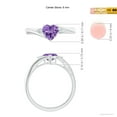thumbnail image 5 of ANGARA Natural 0.7 Ct. Amethyst with Diamond Classic Ring in 14K White Gold for Women (Ring Size: 11.5), 5 of 10
