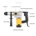 thumbnail image 3 of 2200W Multifunctional Tool Electric Hammer/Drill/Electric Pick Home Portable Industrial Grade High Power Electric Hammer, 3 of 7