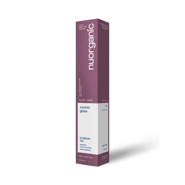 Gel para cejas NuOrganic Gel transparente para cejas, 6 ml, vegano y libre de crueldad animal