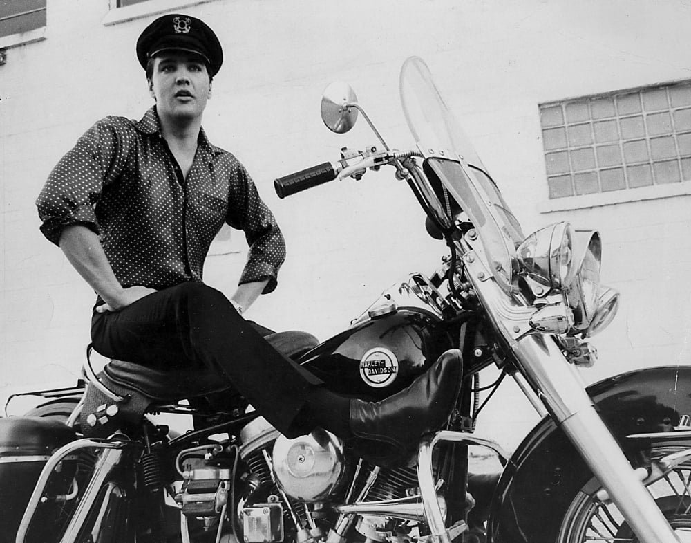 elvis on a motorcycle