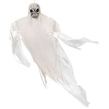 amscan Hanging Fabric Reaper 48 inches White | Halloween Decoration