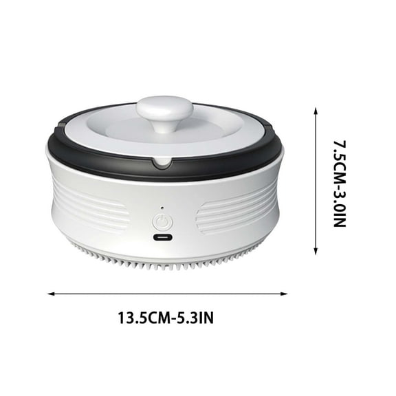 WNFJR Usb Rechargeable Air Purifying Ashtrays, Smoke and Odor Filtering Function, Smokeless Ashtray Indoor and Outdoor Gray, for Living Rooms, Offices, Hotel Lobbies, Chess and Card Rooms