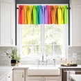 thumbnail image 2 of Rainbow Kitchen Curtains, Windows Valances with Rainbow Color Paint Art Print Living Room Bedroom Kitchen Blackout Curtains Room Darkening Valances Drapes 54x18 Inch, 1 Panel, 2 of 5