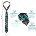 thumbnail image 6 of Men’s Tribal Tie&nbsp;– Earthy Natural Tones, Slim Fit for Rustic Home Decor, 6 of 6