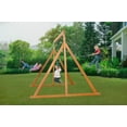 thumbnail image 4 of Trailside Cedar Swingset with Belt Swings and Trapeze Bar, All Wood, Hardware, and Assembly Instructions Included, 4 of 10