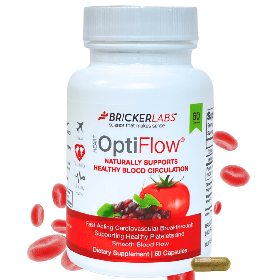 Bricker Labs OptiFlow Blood Flow and Circulation Supplement FruitFlow and ResVida 60 Capsules