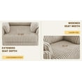 thumbnail image 3 of Gelloan Oversized Power Recliner Chairs for TWO Person Faux Fur Electric Extra Large Recliners Soft Overstuffed Reclining Theater Seating for Living Room with USB Port,34" Seat Width, 3 of 8