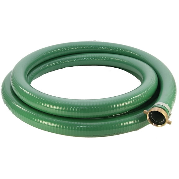 Abbott Rubber 1240-2000-20 Suction Hose, 2 in ID, 20 ft L, Male Thread x Female, PVC