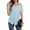 Light Blue, variant on Women's Tops Plus Size Summer Raglan Bell Short Sleeve Crew Neck Lady Casual Blouses, S-3XL