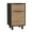 Black Wengue / Pine, variant on TUHOME Kaia Z Nightstand Engineered Wood Nightstands in Multi-color