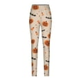 thumbnail image 6 of QATAINLAV Womens Halloween Costume, Cotton Legging Pants for Women High Waisted Yoga Pants Fashion Graphic Printed Seamless Skinny Trouser Sales of the Week Orange M, 6 of 7