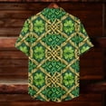 thumbnail image 6 of PNTUTB Men's Fashion St. Patrick's Day Print Casual Loose Collared Short Sleeve Button Down Comfort Blouse, 6 of 6