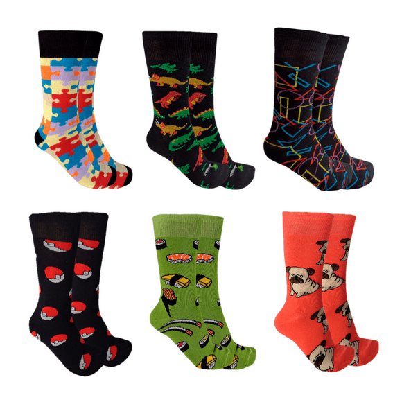 Calcetines Vestir Mad socks Coloridos Set 6 Pares