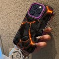 thumbnail image 1 of Creative Mountain Magma Lightning Electroplate Silver IMD Case For iPhone 16 15 14 Pro Max Plus 11 12 13 Pro 7 8 Plus X XR Cover 2 For iPhone 14 Pro, 1 of 6