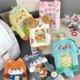 thumbnail image 2 of Cartoon Animal Plush Transparent Card Sleeve With Key Chain Love Bean Small Card Display Pendant Student Card Bag, 2 of 4