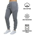 thumbnail image 5 of 4-Pack Womens Loose Fit Fleece Jogger Sweatpants (S-2XL), 5 of 5