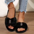 thumbnail image 5 of Fuzzy Slippers Ofreoo Women's Fashion Casual Winter Solid Color Home Indoor Cotton Slippers, 5 of 8