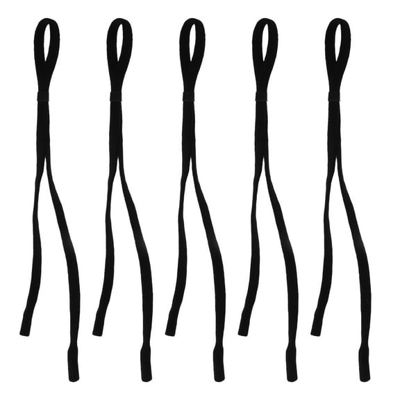 YEAHIBABY 5Pcs Black Sunglasses Strap Polyester Wear Resistant Eyeglass Holder for Active Use