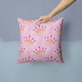 thumbnail image 2 of Carolines Treasures BB7546PW1414 Watercolor Princess Crown on Pink Fabric Decorative Pillow  14Hx14W multicolor, 2 of 4