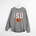 thumbnail image 3 of Women's Gameday Couture Gray Iowa State Cyclones Oversized Pure Motion Corded Sweatshirt, 3 of 4