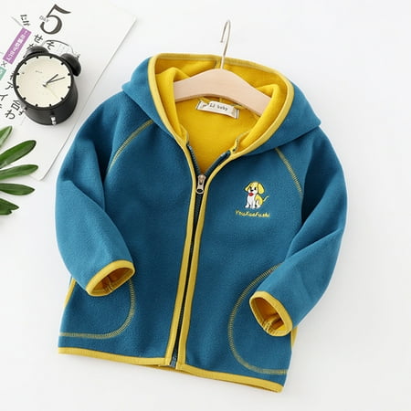 

Hunpta Toddler Boys Girls Long Sleeve Cartoon Dog Prints Winter Fleece Zippered Coat Jacket Thicken Warm Outwear