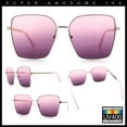 thumbnail image 3 of Womens Classic 90s Designer Metal Rim Oversized Rectangle Butterfly Diva Sunglasses Gold Pink - Pink Purple, 3 of 8