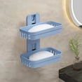 thumbnail image 1 of Fwttom Multipurpose Kitchen Bathroom Shelf Wall Holders Storage Rack Bathroom Rack Storage Box Strong Adhesive Sticker Shower Rack Shelf - Soap Box-, 1 of 8