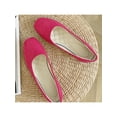thumbnail image 3 of MAWCLOS Chaussures Décontractées pour Femmes Chaussures de Marche Confort à Enfiler Ballerines Mode Bout Carré Ballerine de Soirée Prune Rouge 5, 3 of 3