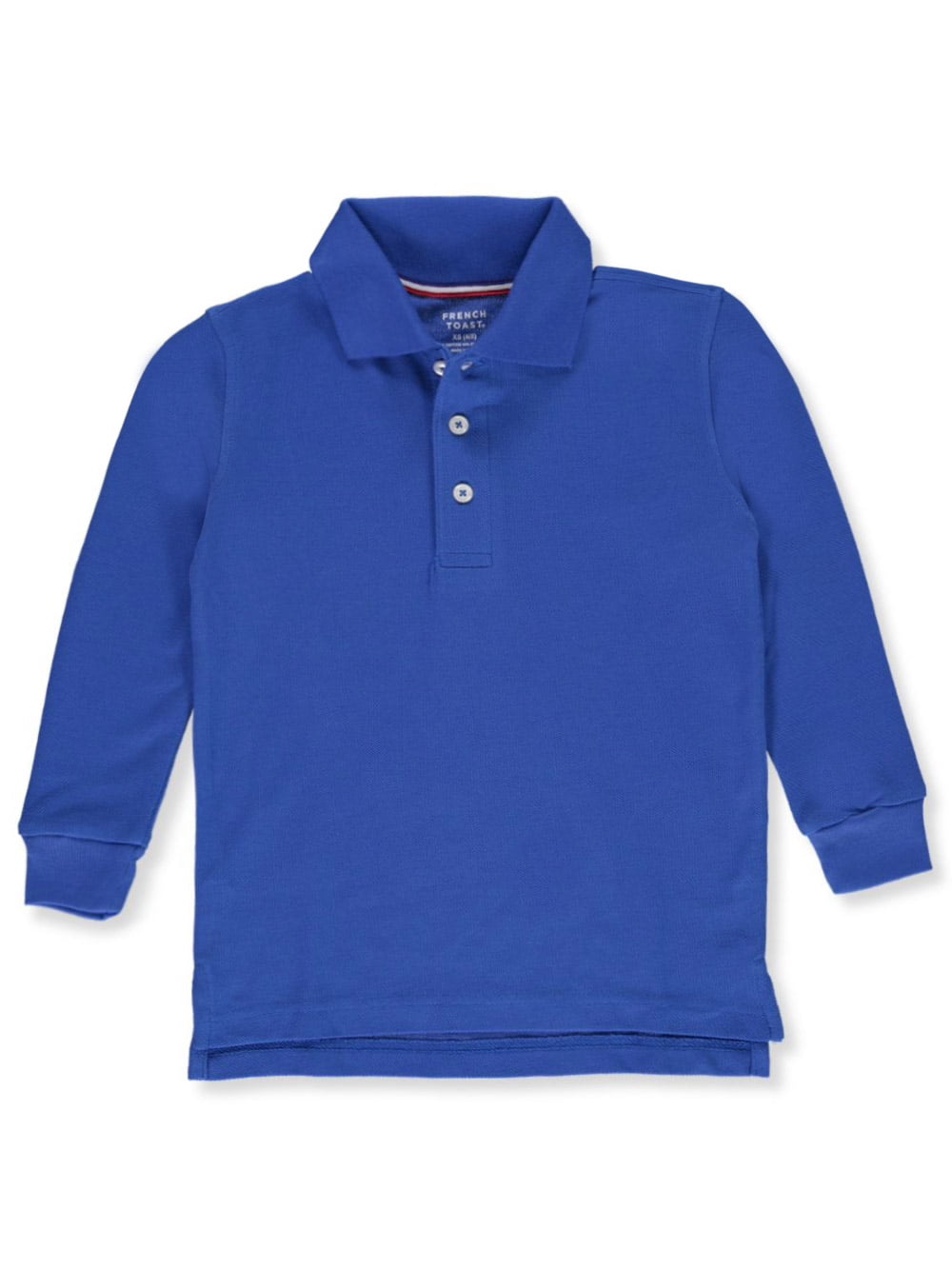 French Toast Boys School Uniform Long Sleeve Pique Polo Shirt, Sizes 4-20