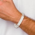 thumbnail image 5 of Sterling Silver Curb Link ID Bracelet QID201, 5 of 5