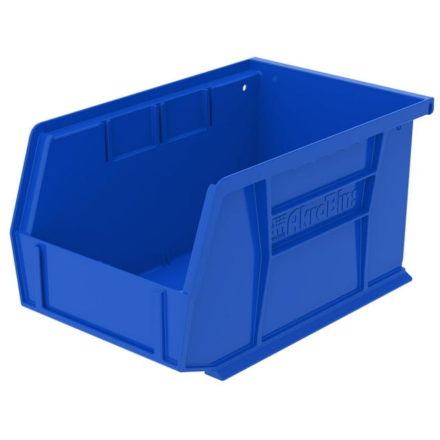 Contenedores de almacenamiento Akro-Mils 30237 Akrobins de plástico, 9 x 6 x 5, color azul, paquete de 12
