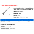 thumbnail image 2 of Front Hood Strut Set 2 - Compatible with 1999 - 2003 RX300 Base 3.0L V6 2000 2001 2002, 2 of 2