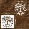 thumbnail image 2 of Tree of Life Pattern Stencils Decoration Template Plastic Tree Drawing Painting Stencils Square Reusable Stencils for Painting on Wood Floor Wall and Tile, 2 of 9