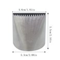 thumbnail image 2 of Moins de 5 Moules de Cuisson en Acier Inoxydable 304 Grand Simple Dents de Scie Beurre Plâtre Monté Bouche Outil de Cuisson pour Gâteaux 200 Panier Surdimensionné Tressé Glaçage de Gâteau Embout de Décoration, 2 of 4