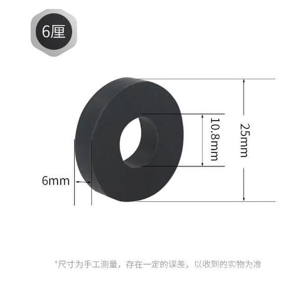 WEUVEB 100pcs Mechanical Vibration Damping Pads for Indoor Air Conditioning Support with Black Rubber