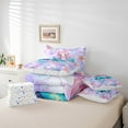 thumbnail image 5 of jejeloiu Chic Cartoon Mermaid Twin Bedding Sets 7-Piece,Magic Ocean Animnal Bedding Comforter Set,Colorful Fish Scale Sheet Sets For Girls Child,Super Cozy Room Decor Reversible, 5 of 8