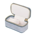 thumbnail image 4 of Caja de almacenamiento de joyas Caja de joyería Estuche de joyería portátil a prueba de polvo Soporte de almacenamiento de joyas para anillos Colgante Azul claro, 4 of 8