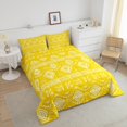 thumbnail image 4 of Erosebridal Hippie Aztec Bedding Full Comforter Set, Bohemian Southwestern Down Comforter, Yellow, Reversible 3 Pieces, 4 of 8