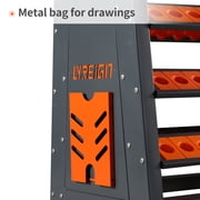 5-Tier Heavy Duty CNC Tool Cart with Wheels - Mobile Tool Holder Organizer for CAT40 & BT40 Taper Tools - Industrial Storage Solution for Workshop Factory Garage