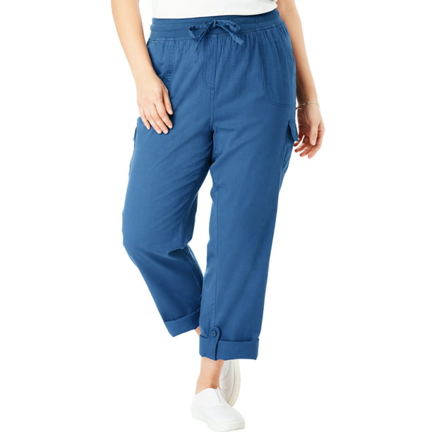 Woman Within - Woman Within Plus Size Convertible Length Cargo Pant ...
