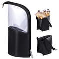 thumbnail image 1 of Rewera Bolsa organizadora de viaje para brochas de maquillaje, estuche para lápices para escritorio, bolsa de plástico transparente con cremallera para cosméticos, bolsa portátil impermeable sin, 1 of 7