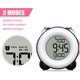 thumbnail image 3 of Loud Alarm Clock with Optional Alarm Dual Alarm Setting Snooze Function Night Light Bedside Battery Powered Clock (Black/Pink Light), 3 of 5