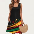 thumbnail image 3 of Vestido Casual de las Mujeres sin Mangas en Gradiente Cuello de Tripulación, Vestido Ligero de Primavera Y Verano de Poliéster, 3 of 5