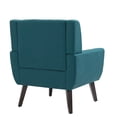 thumbnail image 4 of Uixe Cotton/ Linen Look Fabric Modern Accent Chair Armchair Accent Chairs Light Blue Single 1-Piece Polyester, 4 of 5