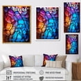 thumbnail image 4 of Designart "Opalescent Fractal Glass Relief in Colorful Abstract I" Geometric Canvas Wall Art - Modern Colorful Abstract Fractal Living Room Canvas Art, 4 of 6
